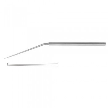 Micro Ear Needle Angled 90° Stainless Steel, 15.5 cm - 6" Tip Size 1.0 mm 